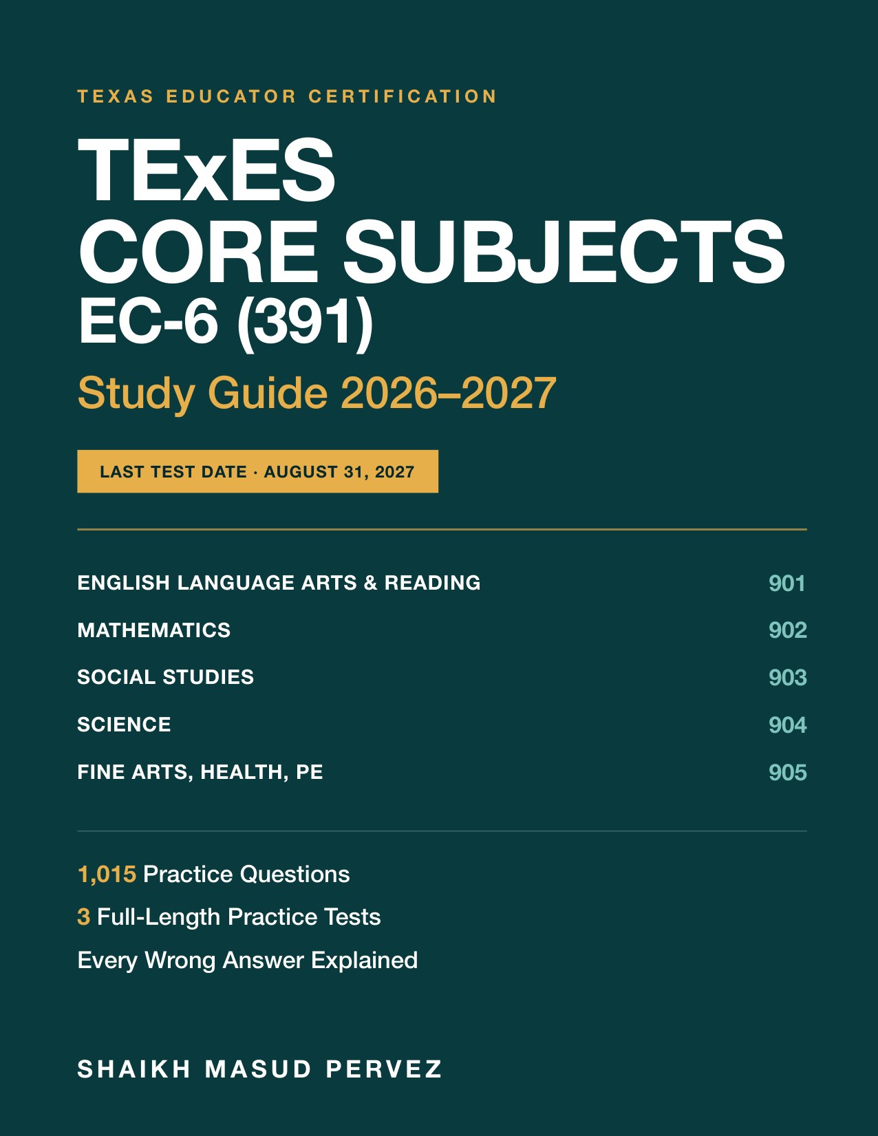 TExES Core Subjects EC-6 (391) Study Guide 2026-2027 cover